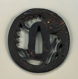 鉄鍔(鳳凰全彫)