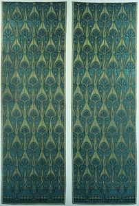 絹綿交ぜ織窓掛