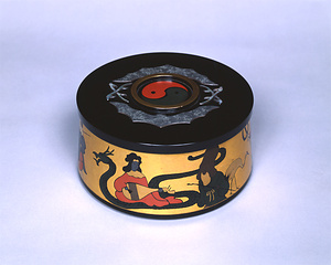 七福神蒔絵菓子器