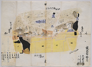 山城国乙訓郡物集女村麁絵図