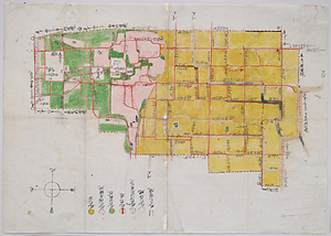 城州乙訓郡鶏冠井村惣絵図面