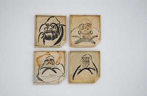 三宝焼・達磨絵銘々皿