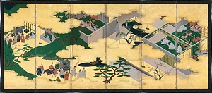 源氏物語図屏風 六曲一双