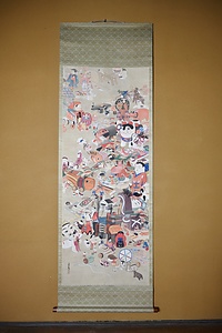 掛軸/おもちゃ絵/川崎巨泉