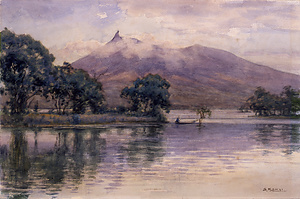 大沼公園より駒ケ岳遠望