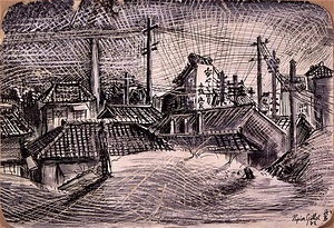 永井荷風著『濹東綺譚』挿絵7