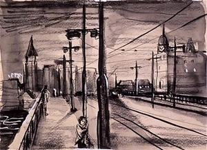 永井荷風著『濹東綺譚』挿絵12