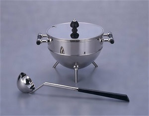 小型蓋付きスープ入れ(レードル付き)