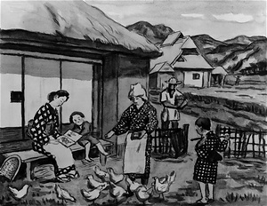 農家の庭先