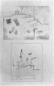 P.クレー作《最後の雪》(1927年)および《さえずる機械》(1922年)模写