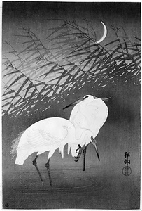 [月に鷺]