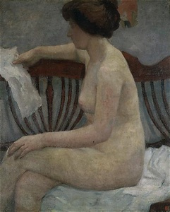 椅子による裸婦