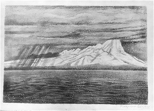 「日本名山画譜」より 2.雪の伯耆大山