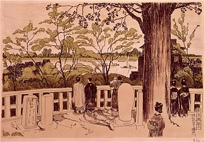 「東京風景」より　待乳山から墨田川