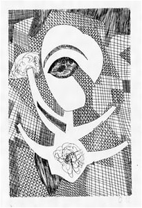 瑛九・銅版画　「SCALE III」より 96.古木