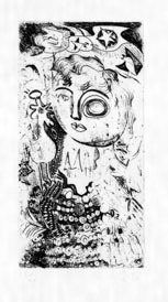 瑛九・銅版画　「SCALE IV」より 134.童女