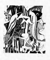 瑛九・銅版画　「SCALE IV」より 172.パズル
