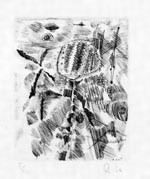 瑛九・銅版画　「SCALE V」より 240.雲の花