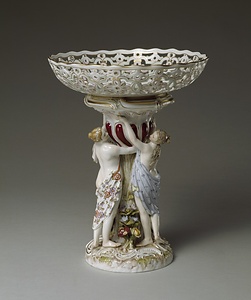 色絵三美神コンポート