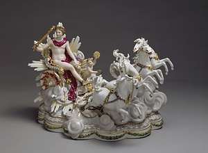 色絵置物「太陽神アポロン」