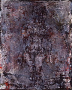 頭がうしろにある立像