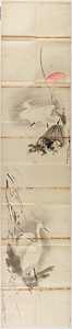 探幽／蓮ニ鷺柳ニ鷺図