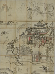 文信／楼閣人物図