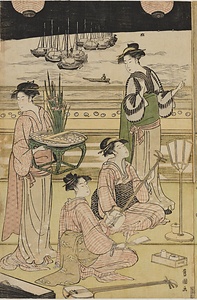 品川座敷遊興の図