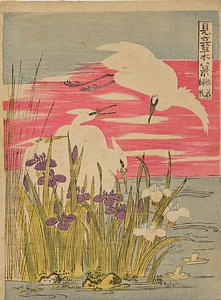 見立草木八景・杜若歸帆