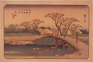 木曽海道六拾九次之内・赤坂