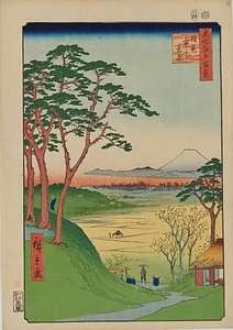 名所江戸百景・目黒爺々が茶屋