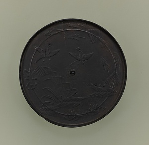 水辺草花蝶鳥鏡