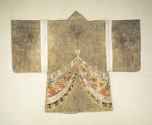 火事装束 白韋地幔幕模様（花菱紋付）