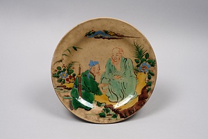 色絵唐人物図皿