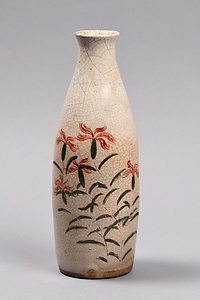 色絵撫子図徳利