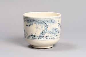 染付松竹梅文茶碗