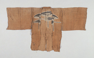 素襖 茶麻地傘模様