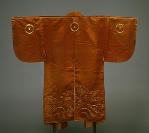 火事装束 紅繻子地波模様