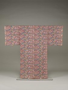 ウフソデジン 紫木綿地風景模様