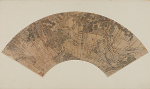 蘭亭修禊図扇面