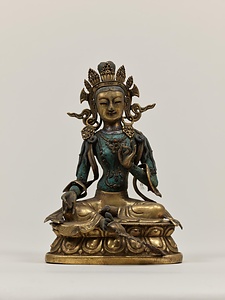緑色ターラー菩薩坐像
