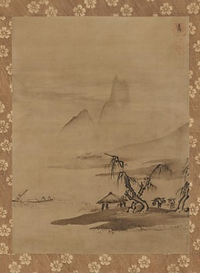 宗淵／柳堤渡頭図