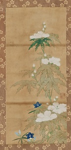 周林子／蜀葵図