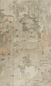 任月山／琴棋書画図