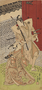 四代目岩井半四郎の勘平と初代中村松江のお軽