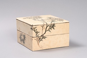 銹絵樹木図重箱