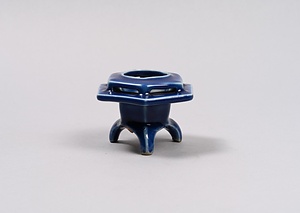 瑠璃釉六角盃台