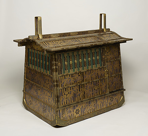 竹葵牡丹紋散蒔絵女乗物