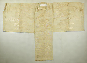 狩衣 白地竹模様