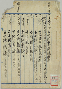 明治4年～7年貨幣彫刻取調書